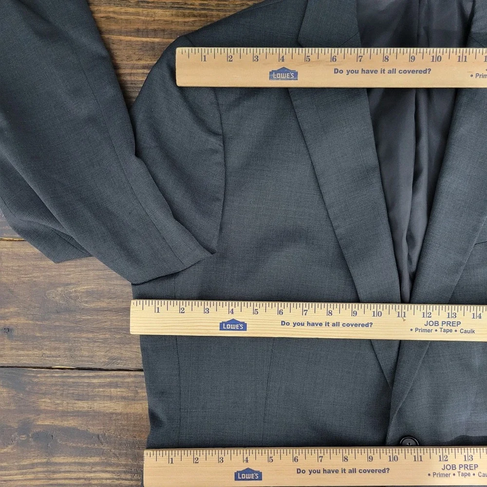 Stafford Men's Sport Coat Blazer Coolmax All Season‎ Eco Made Wool Polyester 46S